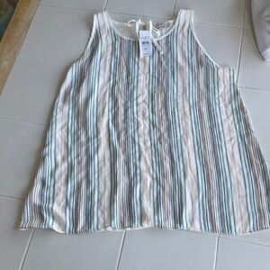 LOFT Multicolor Striped Sleeveless Top